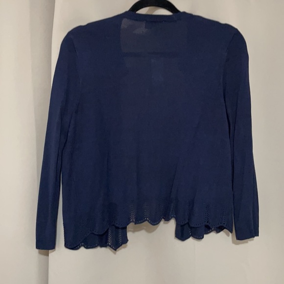 LOFT Navy Blue Mid Waist Cardigan - Picture 3 of 4